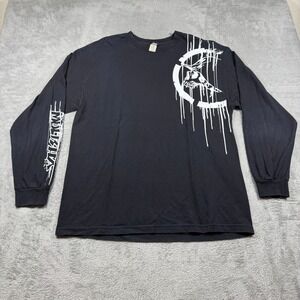 Vintage Metal Mulisha Long Sleeve Shirt Mens XL Black Skull Graphic Goth Biker